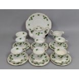 A Colclough Ivy Pattern Tea Set to comprise Six Cups, Saucers, Side Plates, Milk Jug, Sugar Bowl,