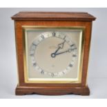 A Mid 20th Century Elliot Mantel Clock, Working Order, Mahogany Case, 21cms Wide and 24cms high