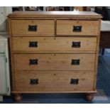 A Late 19th Century Stripped Bedroom Chest of Two Short and Three Long Drawers