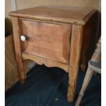 A Small Late 19th Century Pine Pot Cupboard, 42cm wide