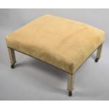 A Suede Upholstered Rectangular Footstool, 73cm x 60cm