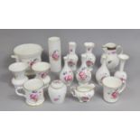 A Collection of 14 Pieces of Coalport Shrewsbury Pattern China to comprise Ice Bucket, Vases,