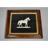 A Framed and Glazed Parian Moulding of a War Horse