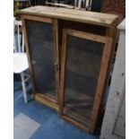 A Late 19th Century Pine Framed and Glazed Open Bookcase for Full Restoration, 80cm wide