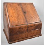 A Late Victorian/Edwardian Mahogany Desktop Stationery Box for Full Restoration, Hinged Doors to