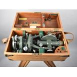 A Hilger & Watts Vernier Theodolite in Wooden Carry Case, no.103098 Together with Tripod