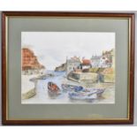 A Framed Watercolour Depicting Harbour, Signed D Barlow, 31x24cm