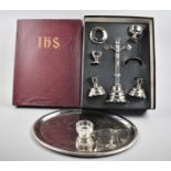 A Late 20th Century Silver Plated Altar Set in Box, Made in West Germany
