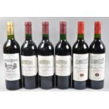 Six Bottles Red Wine, Two Bottles Châteaux Moulin De Degut 2000, Three Bottles Châteaux L'