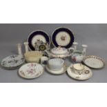 A Collection of 18th, 19th and Later Porcelain to comprise Cabinet plates with Floral Hand Painted