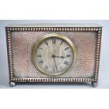 An Edwardian Silver Plated Mantel Clock with Clockwork Movement, Dial Inscribed for Henn,