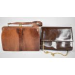 A Ladies Leather Bag by Simon Martin and a Vintage Snakeskin Example by Mappin & Webb