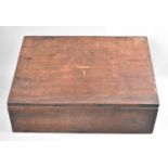 A Late 19th Century Handmade Mahogany Clerk's Writing Slope with Inner Pen box, 48cm wide