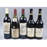 Five Bottles of Red Wine, Two Bottles of Beaumes De Venise 2001, 1983 Nuits Saint Georges, 1998