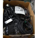 A Collection of Various Electric Cables for Computers, Apaters, Scart Leads, Phone Cables etc