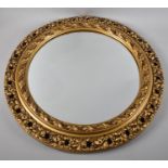 A Mid 20th Century Circular Gilt Framed Wall Mirror, 45cm Diameter