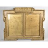 A Vintage Gilt Decorated Two Part Notice Board for Mecca Ballroom, 70x57cm, One Glass Requires