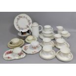A Collection of Duchess Gilt and White Tea and Coffee Wares, Decorated Plates etc