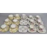 A Collection of Part Tea Sets to comprise Queen and Crinoline lady, Bell China and Colclough