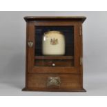 A Late Victorian/Edwardian Oak Smokers Cabinet with Glazed Door to Fitted Interior and Inner Drawer,