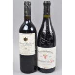 Two Bottles of Red Wine, 1999 Grand Gaillard and 2003 Chateauneuf Du Pape