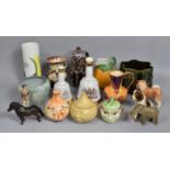 A Collection of Ceramic Animal and Bird Ornaments, Wade Whisky Decanters, Beswick Horse, Apple Sauce