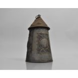 A Huntley and Palmers Biscuit Tin Formed as a Lantern, 23cms High