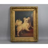 E Bond, 19th Century Oil on Board, Portrait of a Dog in Gilt Frame, 36x51cms