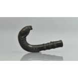 A 18th/19th century Bronze Walking Stick Handle in the Form of Horses Head, 15cms High and Opening