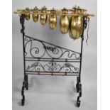 An Arts and Crafts Brass and Wrought Iron Xylophone in the Manner of George Walton with Numbered