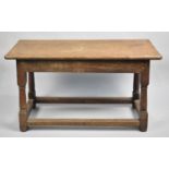 A Late 19th Century Oak Peg Jointed "Ipswitch" Style Stool, 85cms Wide