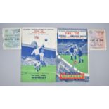 Two 1950's Wembley FA Cup Final Programmes with Ticket Stubs, Arsenal V Liverpool 1950 and Arsenal V