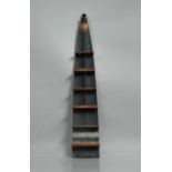 A Rowing Club Three Tier Novelty Stand or Pipe Rack Formed From a Sculling Blade