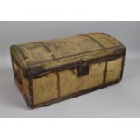 An 18th Century George III Ponyskin Covered Dome Topped Travelling Trunk with Brass Stud Work and