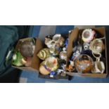 Three Boxes of Various Ceramics and Glassware to Comprise Leaf Trefoil Dish, Jugs etc