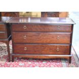 A Mid/Late 20th Century Stag Three Drawer Bedroom Chest, 107cm Long