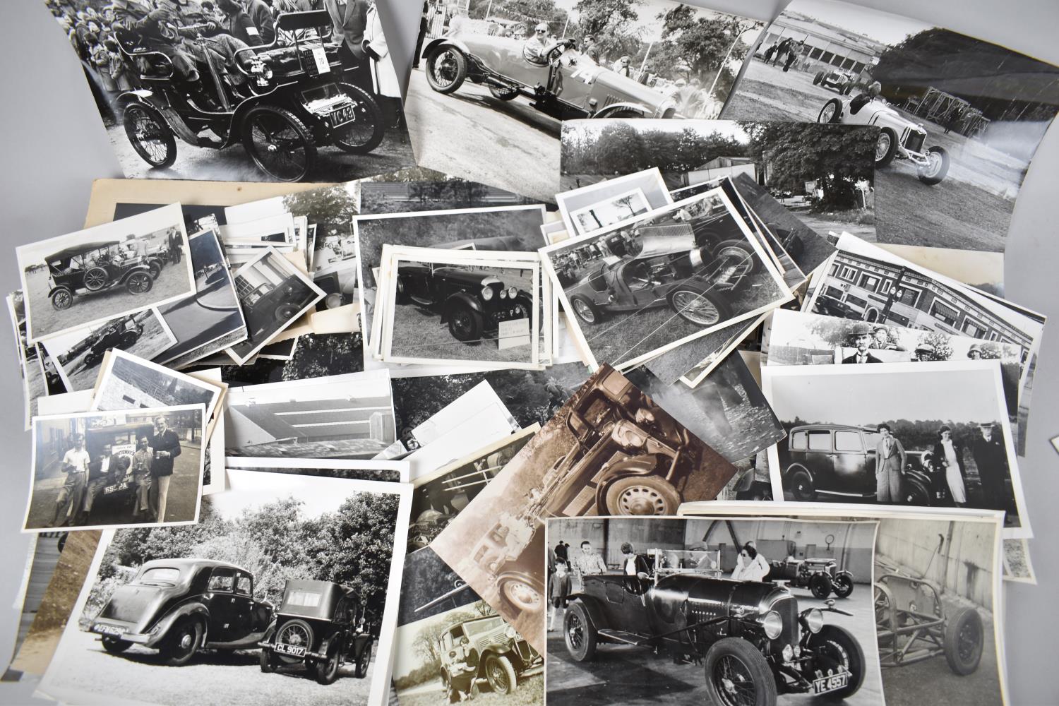 A Collection of Vintage Black and White Photographs of Cars, Car Rallies etc