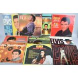 A Collection of Vintage Elvis Presley Singles and LPS