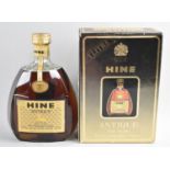 A Single Bottle of Hine Antique Fine Champagne Cognac in Cardboard Box