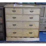 An Edwardian Satinwood Bedroom Chest of Two Short and Three Long, Bottom Rail Requires Refixing,