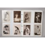 A Collection Approximately 152 Monochrome Edwardian Postcards, Female Musical Stars