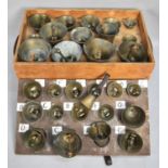 Campanology Interest, A Set of 30 19th Century Musical Hand Bells with Leather Straps, Each