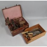 A Collection of Various Vintage and Later Tools to Include Chisels, Stanley Yankee Tool, Iron