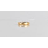 A 22ct Gold and Platinum Antique Wedding Band, Plain Polished Outer Band of 22ct Yellow Gold Over an