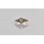 An Early/Mid 19th Century Diamond Ring, Centre Rose Cut Diamond (4mm by 5mm Max Approx), Collet