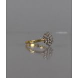 An 18ct Gold and Diamond Cluster Ring, Comprising 19 Round Brilliant Cut Diamonds, Each Approx 1.7mm