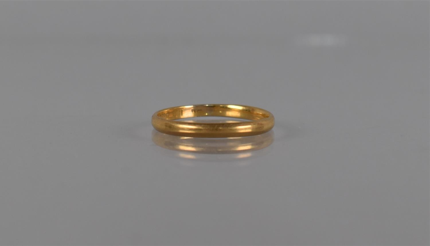 A 22ct Gold Victorian Wedding Band, Birmingham 1861, By H.A, 1.9gms