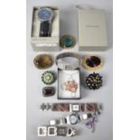 A Collection of Costume jewellery to include Brooches, Wrist Watches Etc
