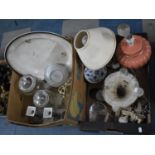 A Collection of Various Sundries to comprise Ceramics, Glassware, Lamps Etc