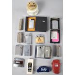 A Collection of Various Pocket and Table Lighters including Zippo, Ronson Etc (we are unable to post